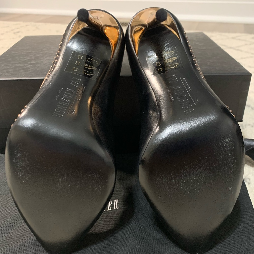 Ivy Kirzhner Lightening Bolt Black Gold Stud Heel - Picture 8 of 8